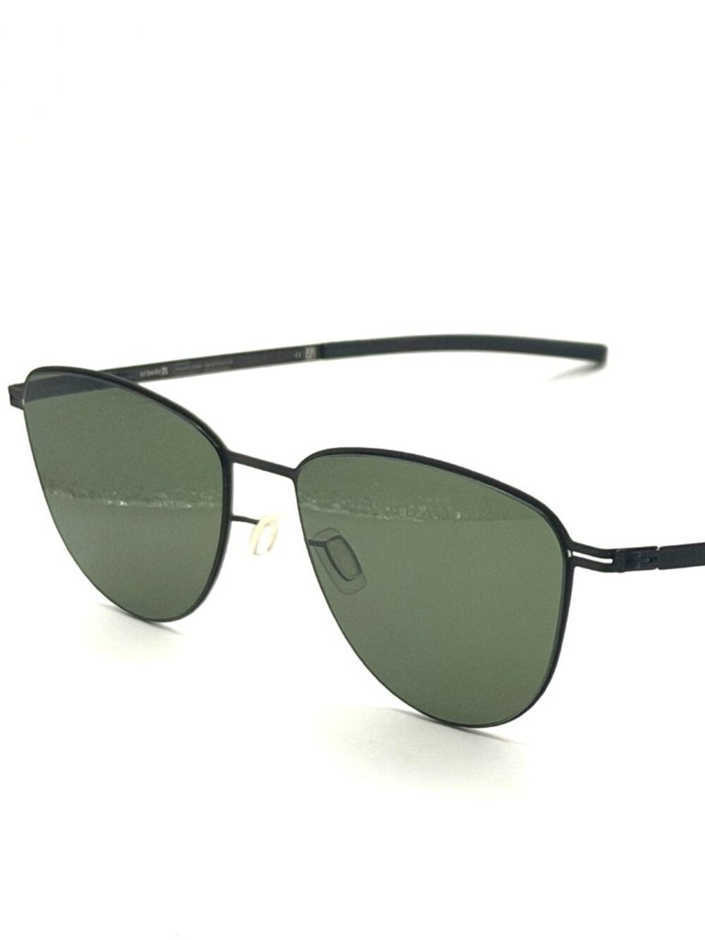 IC! BERLIN PALI-BLACK/GREEN TINTED UNISEX SUNGLASSES 55MM 16 145